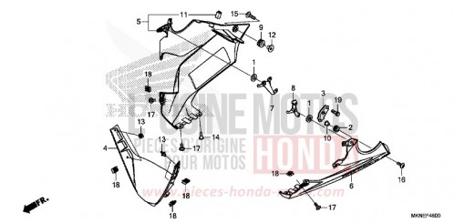 CARENA SOTTOSTANTE CBR650RAK di 2019